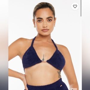 Savage X Fenty furry bikini top/ triangle bra top Size S/M